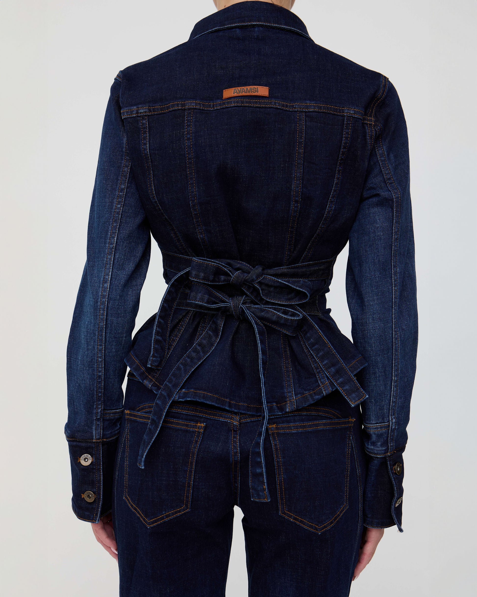 Indigo denim trucker top